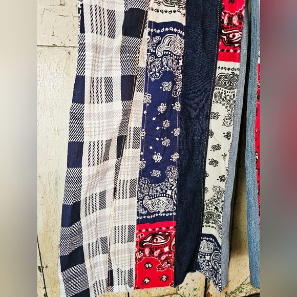 Free People Multicolor Patchwork Flare Jeans - Picture 6 of 13